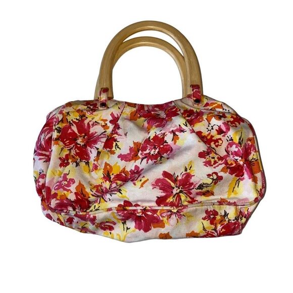 Vintage 90s Y2K barbiecore girly floral handbag handle top bag pink flowers - Picture 4 of 4